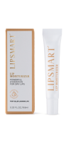 A single white tube of lipsmart with gold writing sitting beside a gold box